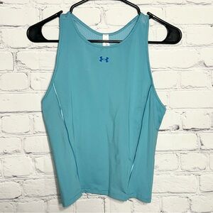NWT Under Armour Heat Gear light blue fitted tank top